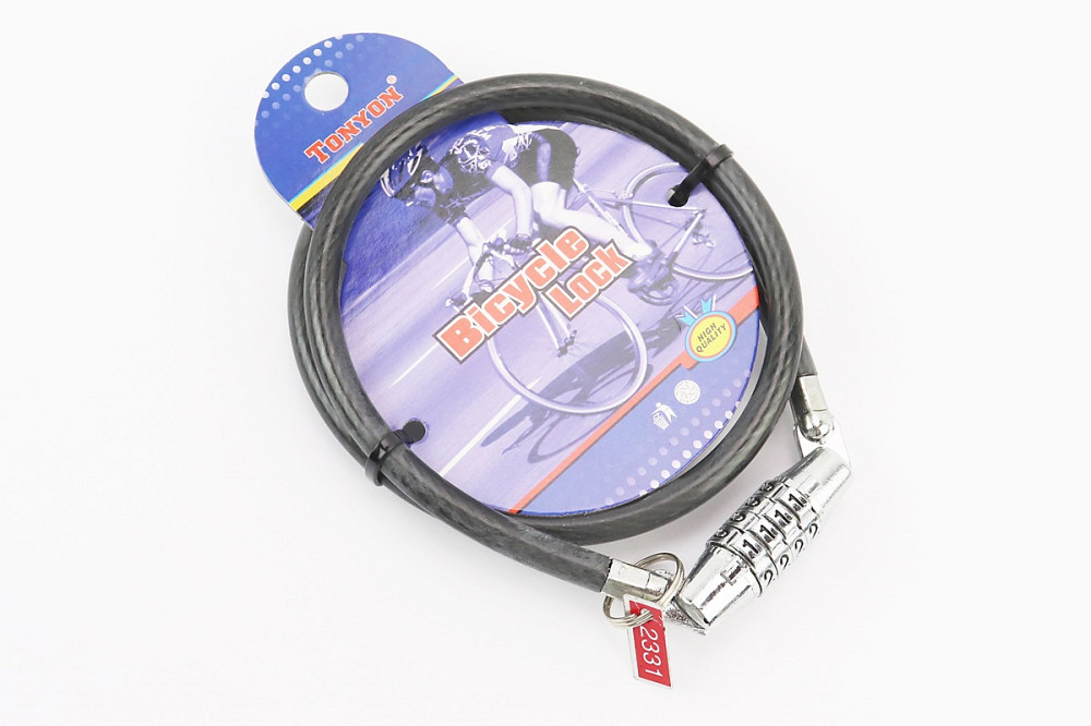 Замок протиугінний тросовий 650х8мм з 4-х значним кодом, TY417 Київ - фото 1