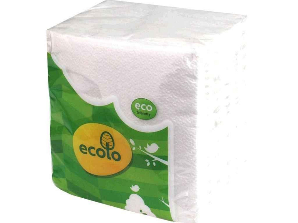 Серветки 35шт 20.5x20.5 35л 1шар (Білі) ТМ ECOLO Київ - фото 1