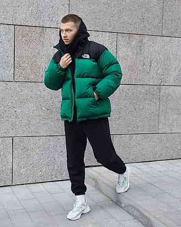 Зимова чоловіча зелена куртка the north face, пуховик зе норт фейс водонепроникний тепла куртка TNF Львів