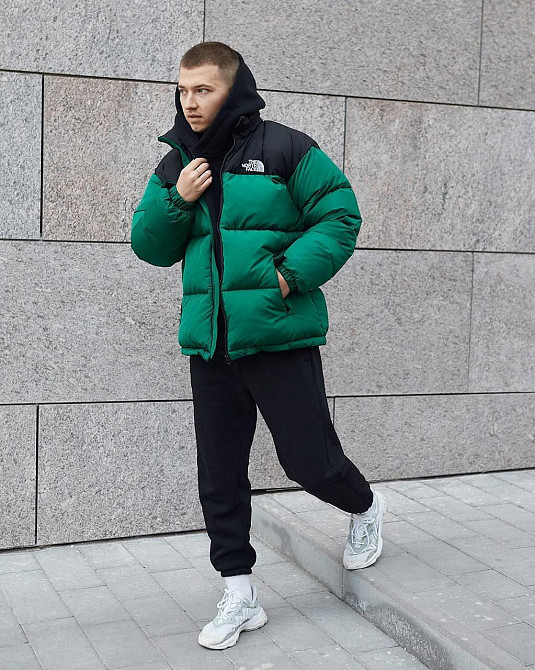 Зимняя мужская зеленая куртка the north face, пуховик зе норт фейс водонепроницаемый теплая куртка TNF Львов - изображение 4