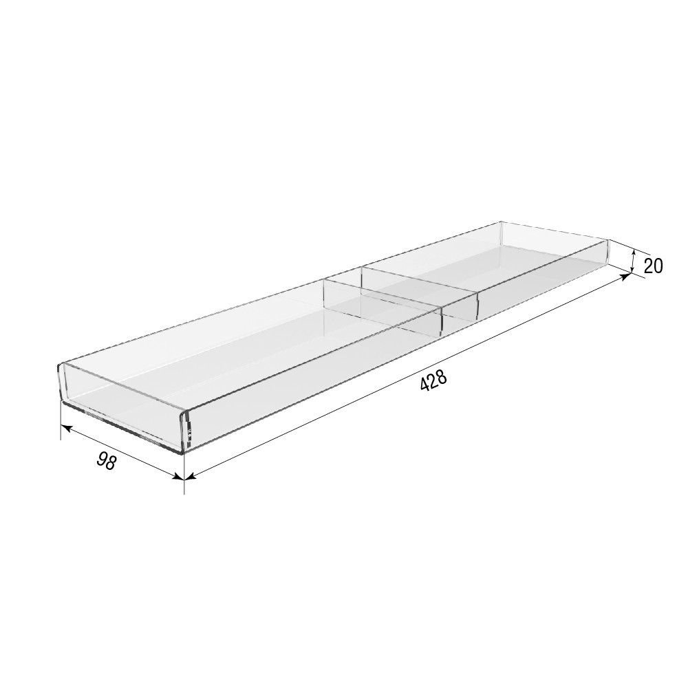 Коробка акриловая EKOSTAR 428х98х20 Киев - изображение 3