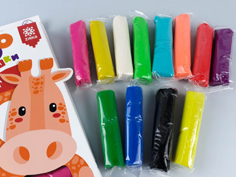 Тісто для ліплення ZOOлипашки "Жираф" ZIRKA 140211 (12 різнокольорових стиків по 35 г) Вінниця - фото 4