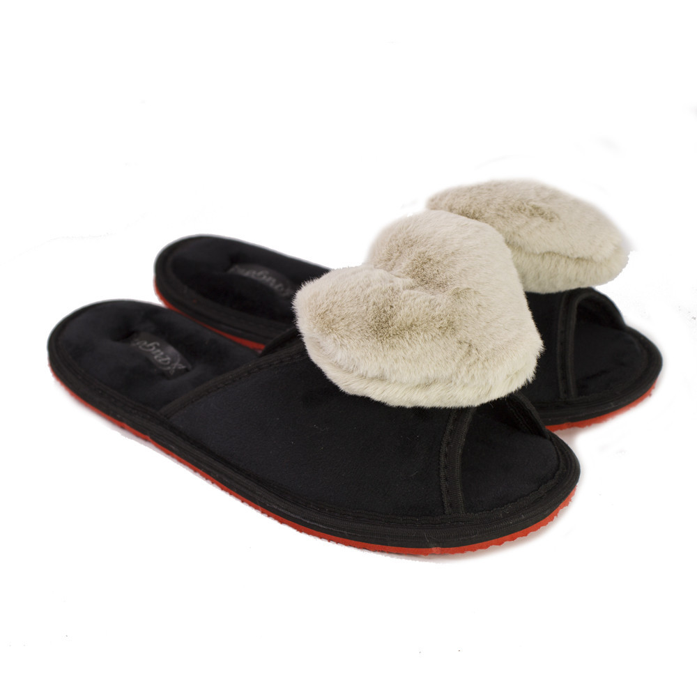 Тапочки домашні жіночі відкриті з серцем "Біжеве серце" 38 Одеса - фото 1