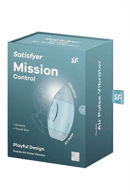 Вакуумный вибратор двойного действия в виде Ракеты Satisfyer Mission Control, голубой Sex Aura Киев - изображение 6