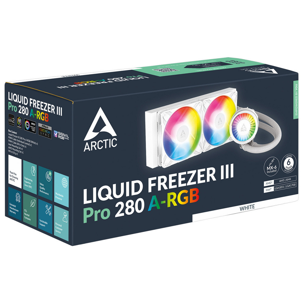 Система водяного охолодження Arctic Liquid Freezer III Pro 280 A-RGB White (ACFRE00187A) ( 14813 ) Харків - фото 1