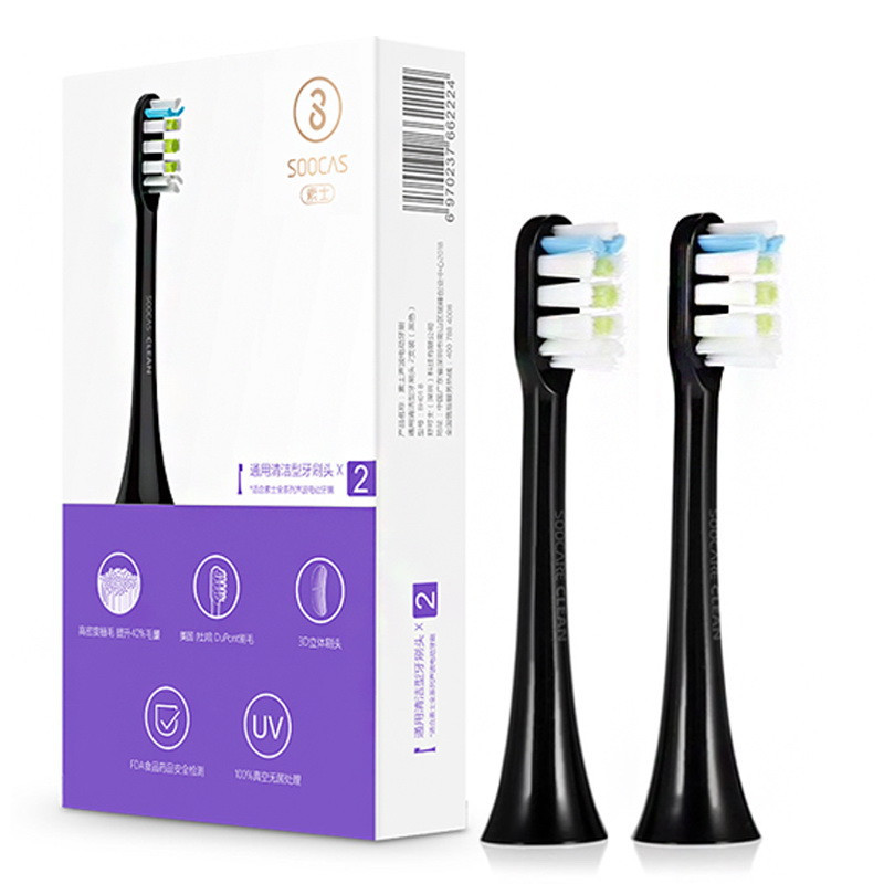 Насадка для зубной щетки Xiaomi SOOCAS X1/X3/X5 BH01B (Черные, 2 шт) Николаев - изображение 6