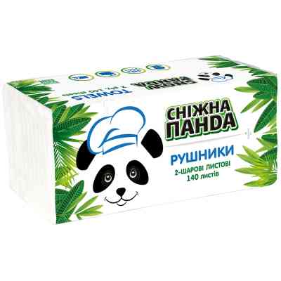 Бумажные полотенца Сніжна Панда 2 слоя 140 листов (4823019010879) Винница