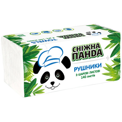 Бумажные полотенца Сніжна Панда 2 слоя 140 листов (4823019010879) Винница - изображение 1