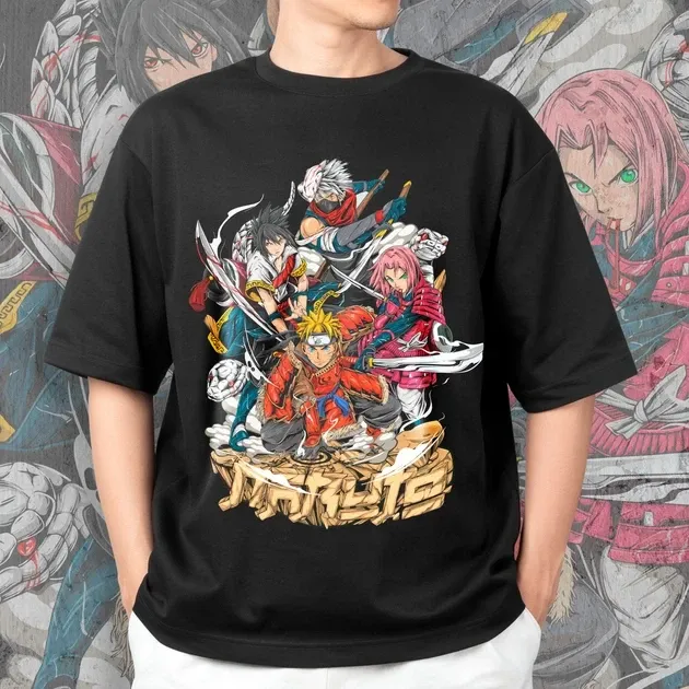 Футболка чоловіча з  принтом Наруто Команда 7 Розмір 48 Anime0054 Дніпро - фото 3