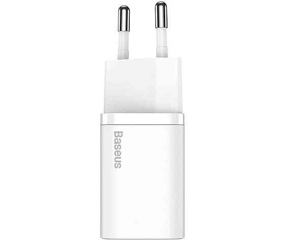 Мережевий зарядний пристрій Baseus Super Si Quick Charger 1C 20W EU White Київ