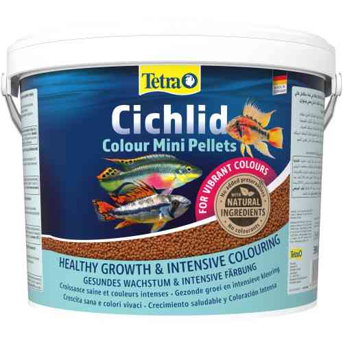 Корм Tetra Cichlid Colour Mini для невеликих цихлід для яскравості забарвлення гранули 10 л Київ