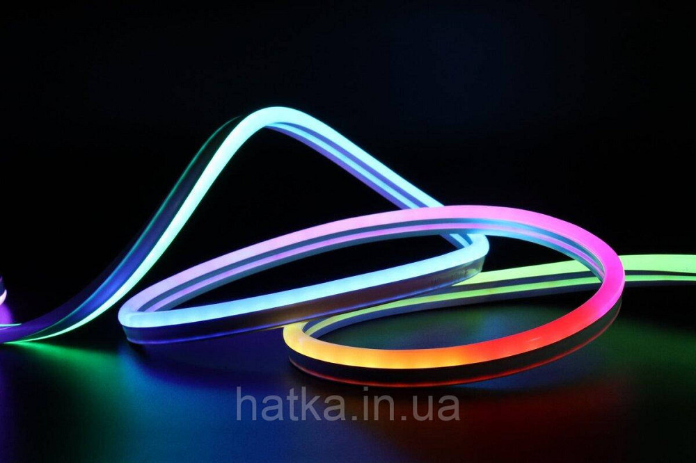 Розумна гнучка LED Neon RGB стрічка 5 метрів Київ - фото 1