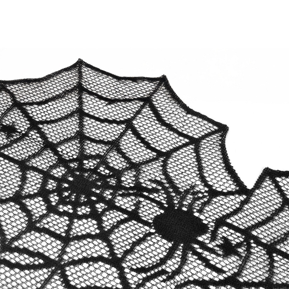 Скатертина на Хелловін Павутина з павуками 183 на 46 см чорний Київ - фото 5