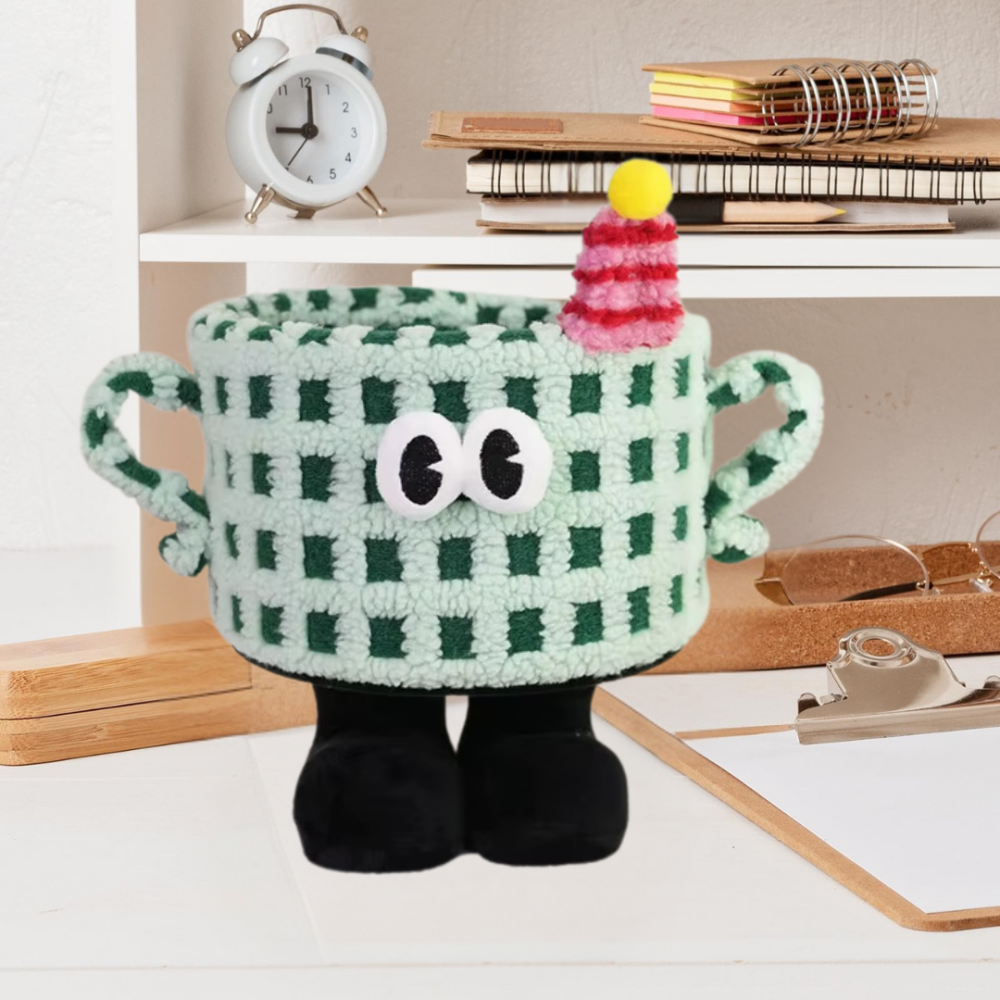 Корзина для игрушек плюшевый органайзер в детскую комнату мягкий для вещей и игрушек в детская,зелёная Каменец-Подольский - изображение 2