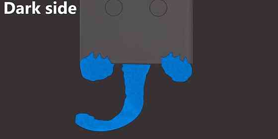 Фосфорна наклейка Кіт 10 на 8 см блакитний Київ