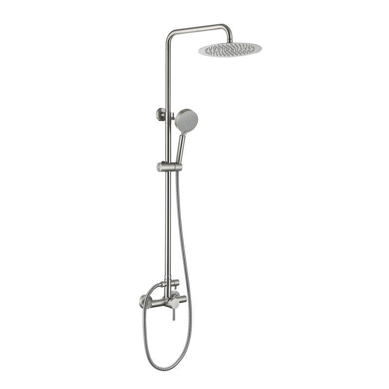 Душова система зовнішнього монтажу Lidz Aria 1020 на два споживача (k35) LDARI1020NKS46114 сатин Київ - фото 1