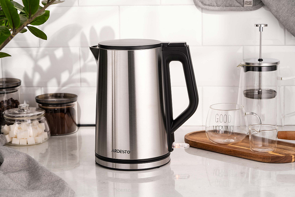 Електрочайник ARDESTO Steel Collection 1.5л, подвійні стінки, сріблястий Київ - фото 7