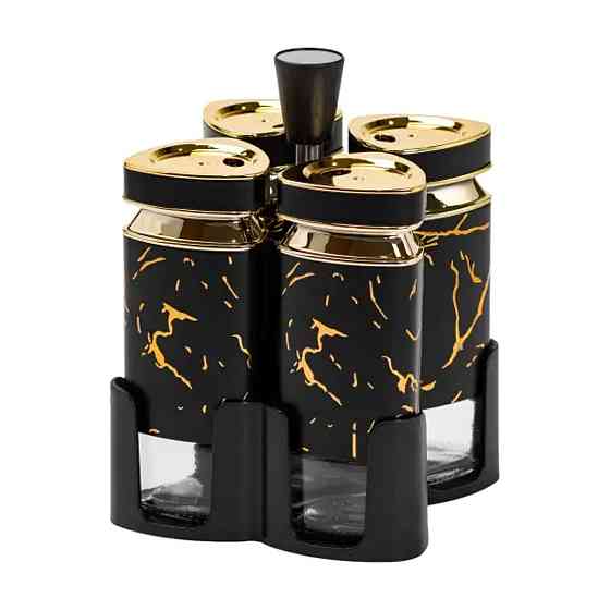 TS Kitchen Набір для спецій на підставці 4 баночки по 120 мл Коломия