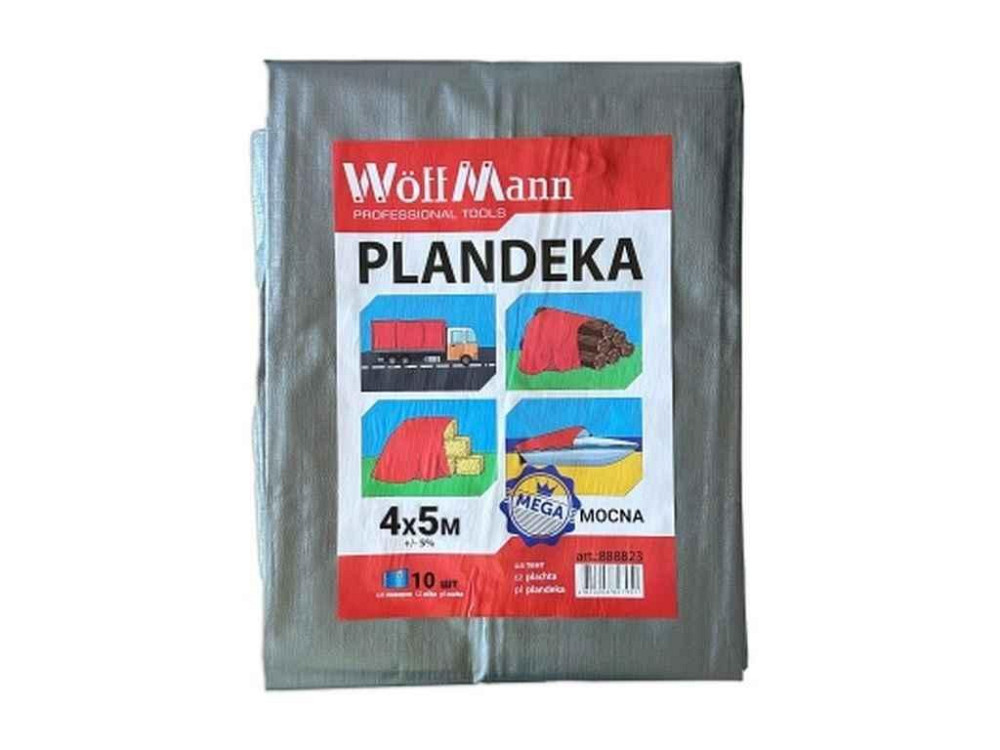 Тент будівельний 4х5м срібний 180гр/м2 PLANDEKA MEGA MOCNA арт.888845 ТМ WoffMann Київ - фото 1