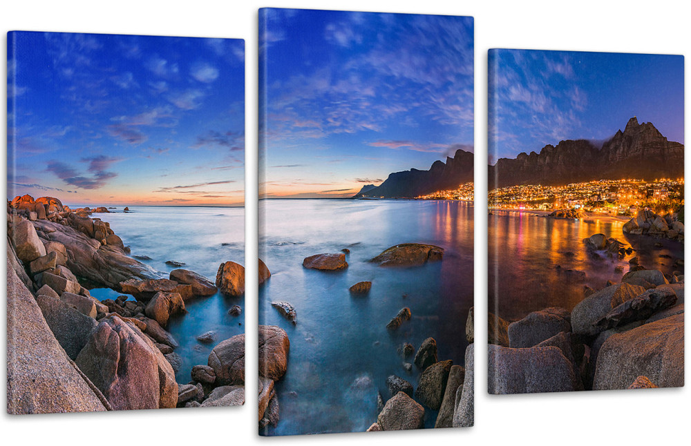 Модульная картина Город Море  (53x100см)  Art-13_3 70x130 см Киев - изображение 1