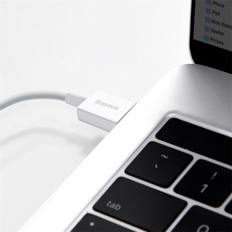 Кабель Baseus Superior Series Fast Charging Data Cable USB to iP 2.4A 0.25m White Одесса - изображение 9
