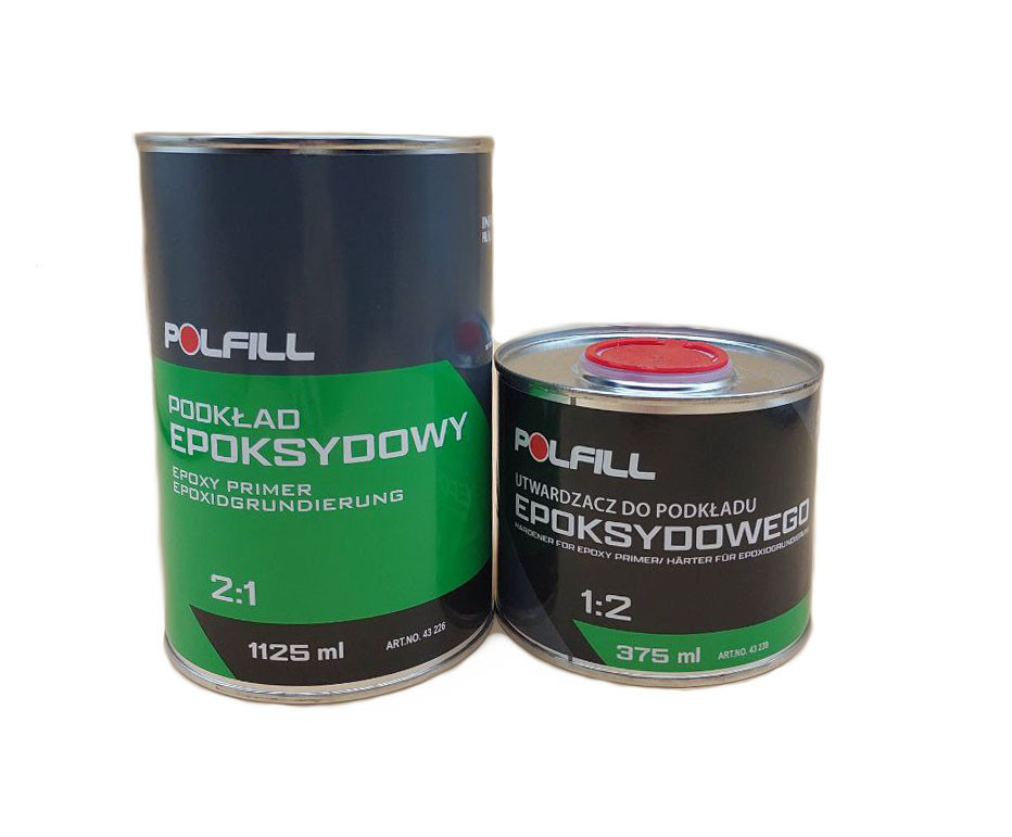 Грунт епоксидний "мокро на мокро" 2:1 2K 750мл+375мл сірий Polfill Київ - фото 1