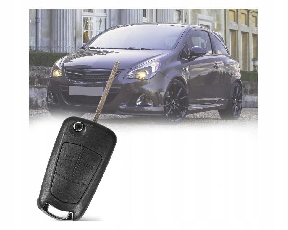 Ключ заготовка Opel с чипом и 2 кнопками Киев - изображение 1