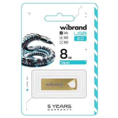 USB флеш накопитель Wibrand 8GB Taipan Gold USB 2.0 (WI2.0/TA8U2G) Винница - изображение 2