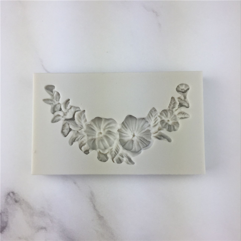 Молд силиконовый Цветочки 43 на 72 мм серый Киев - изображение 4