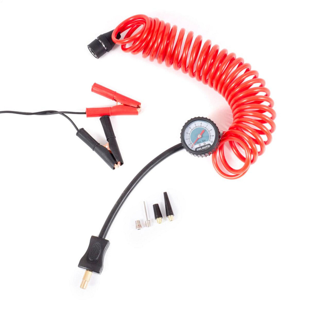 Компрессор автомобильный Белавто ЗУБР двухцилиндровый с зажимами АКБ Киев - изображение 2