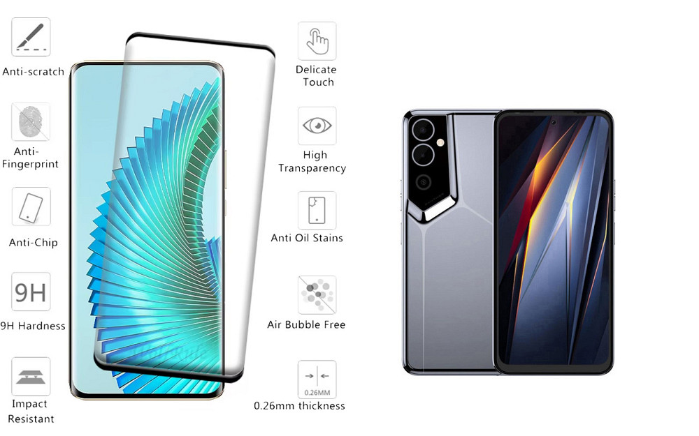 Захисне скло HyperGlass Pro для Tecno POVA Neo 2 LG6n – максимальна чутливість та захист Київ - фото 2