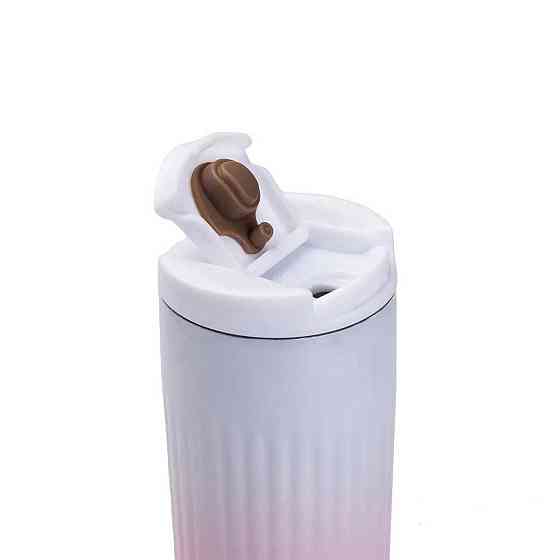 Термос металевий 500 мл термокухоль із нержавіючої сталі до 12 годин Рожевий HP154P Коломия