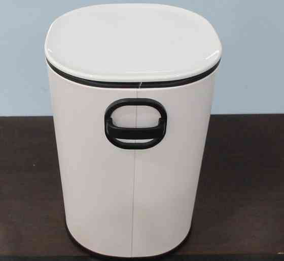 Овальне сміттєве відро з плавним закриттям Zerix Prime-TC0105 White 5 л, біле (ZX5901) Харків