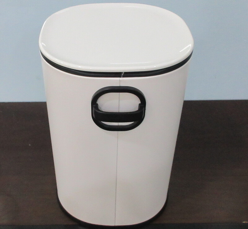 Овальное мусорное ведро с плавным закрытием Zerix Prime-TC0105 White 5 л, белое (ZX5901) Харьков - изображение 5