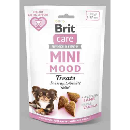 Ласощі Brit Care Mini Treats Mood для собак малих порід проти стресу ягня смак ваніль 50 г Київ