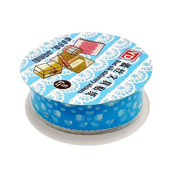 Декоративний скотч з орнаментом "Бант" №63(Blue) 1,8 см х 1 м Вінниця