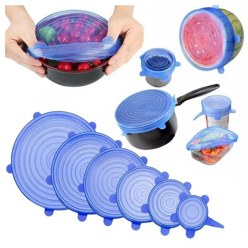 Кришки універсальні силіконові   6,5 см, 9,5 см, 11,4 см, 14,5 см, 16,5 см, 21 см 13681 7492 Одеса - фото 5