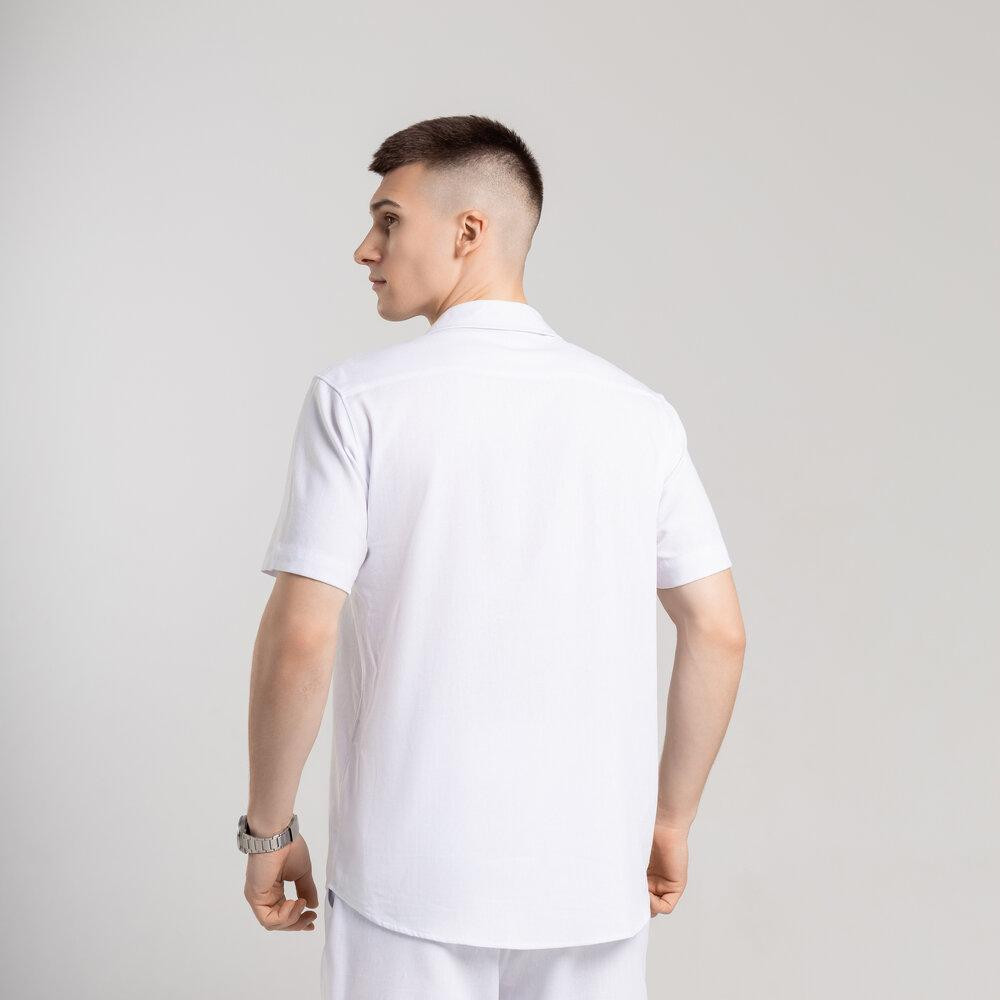 Чоловіча сорочка з коротким рукавом біла Pobedov Marsel Київ - фото 5