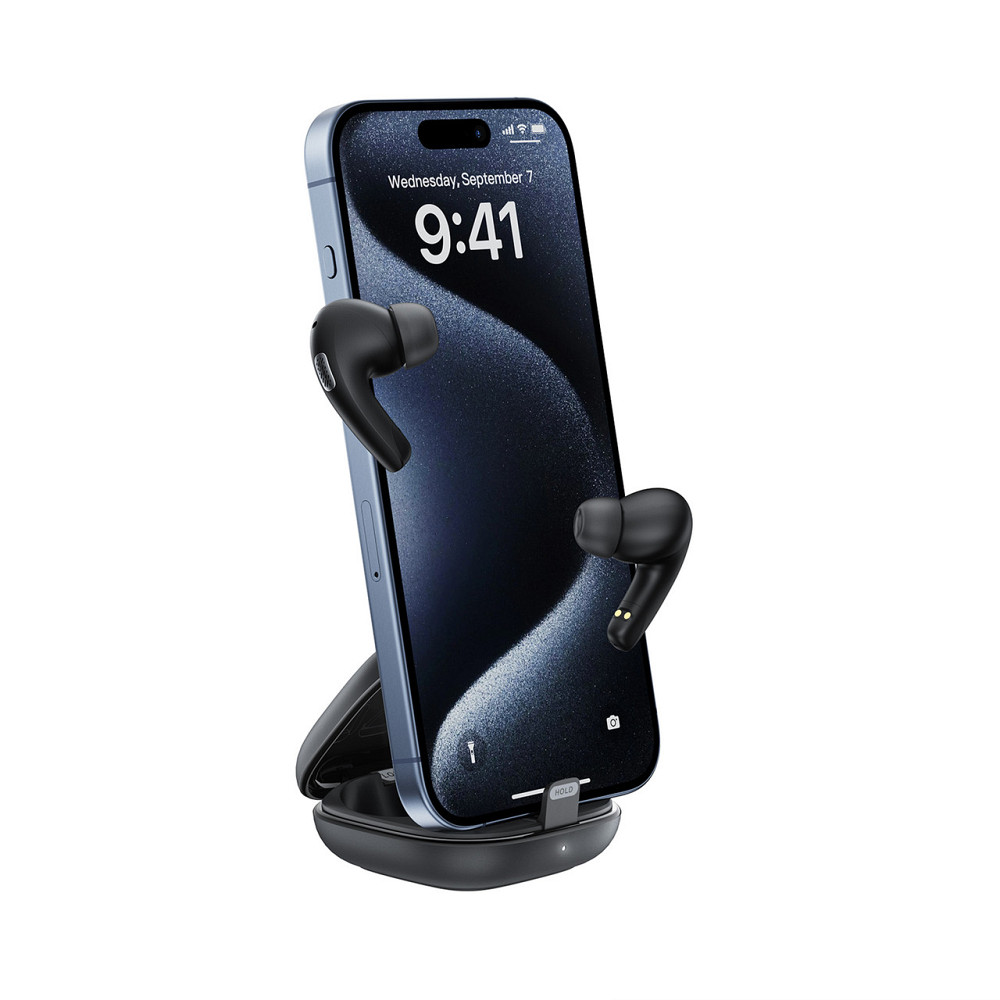 Бездротові навушники ACEFAST W4 true wireless earbuds with phone stand Black Одеса - фото 5