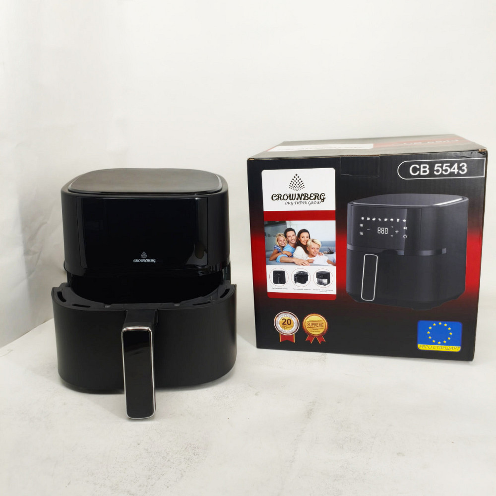 Аэрогриль-фритюрница с сенсорным дисплеем Crownberg CB-5543 1500Вт 4л, Фритюрница без масла и жира LX-21 Львов - изображение 4