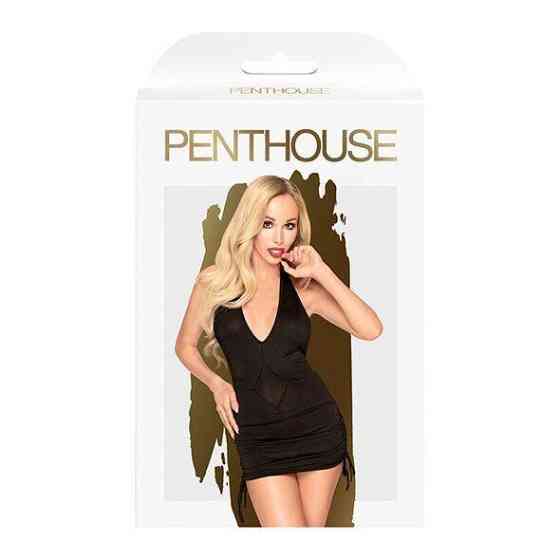 Мінісукня з відкритою спиною та стрінгами Penthouse - Earth-Shaker Black S/M Sex Aura Київ