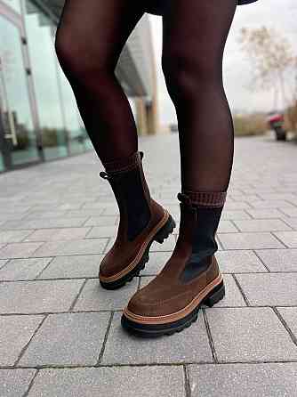 Без бренда Черевики жіночі KATI SHOES 314 коричневі (зима, замша натуральна) (5711) 40 Коломия