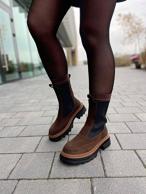 Без бренда Черевики жіночі KATI SHOES 314 коричневі (зима, замша натуральна) (5711) 40 Коломия - фото 5