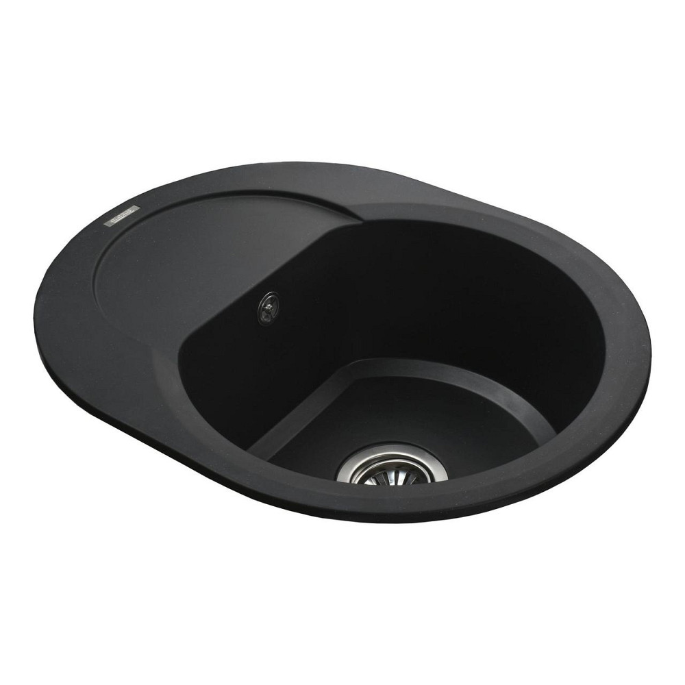 Гранітна мийка Globus Lux MORAINE чорний 600х470 мм-А0001 Київ - фото 3
