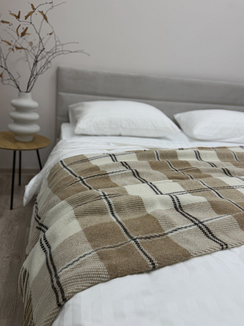 Vladi Плед Vladi 170x210 см вовняний 70% бежевий Нова Зеландія 01/Liam Киев - изображение 4