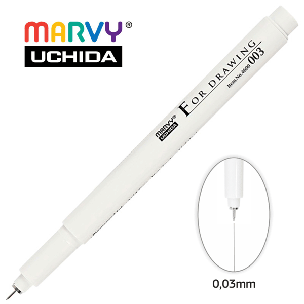 Мульти-лайнер 0.03мм черный 4600-S Marvy Киев - изображение 2