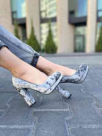 Туфлі жіночі MISSKA сірі оксамит каблук 10см (L212-E326 3556) Коломия