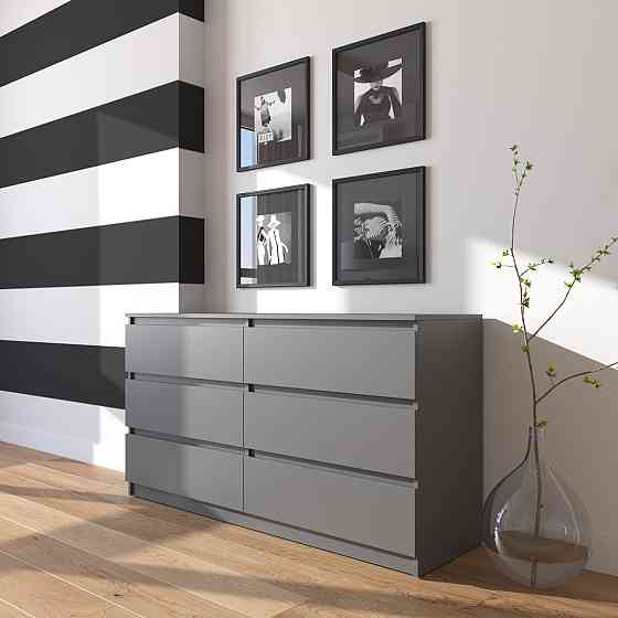 Комод VAYS R-7, 6 шухляд без ручок, ЛДСП, 140×40×75 см – для дому, офісу, вітальні, спальні Львів