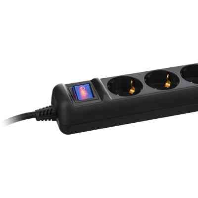 Сетевой фильтр питания 2E 5xSchuko, 3м black (2E-U05ESM3BK) Винница