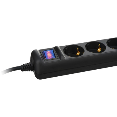 Сетевой фильтр питания 2E 5xSchuko, 3м black (2E-U05ESM3BK) Винница - изображение 3